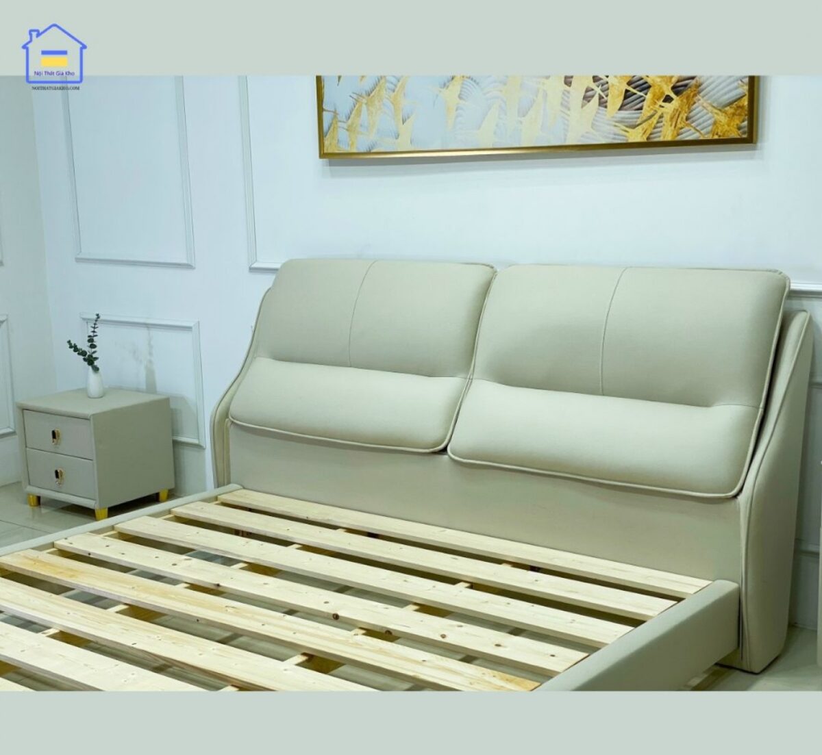 Giường bọc da hiện đại nhập khẩu GN07