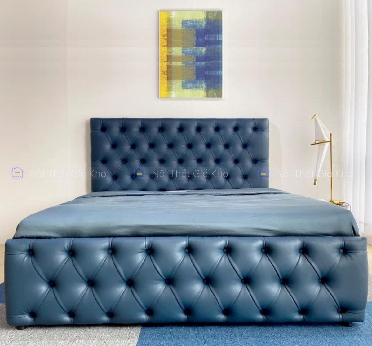 Giường bọc da PU phong cách ART DECOR