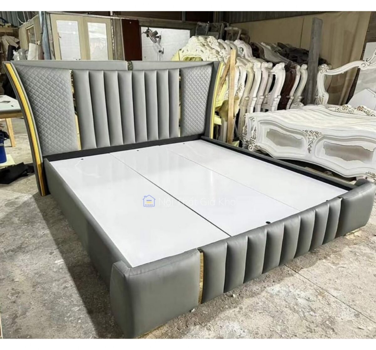 Giường bọc nệm Adora 1m6,1m8