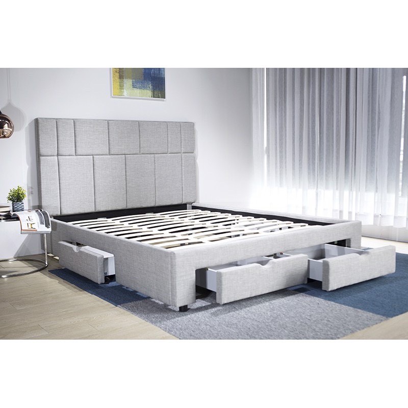Giường bọc nệm ADORA TL09 hộc kéo