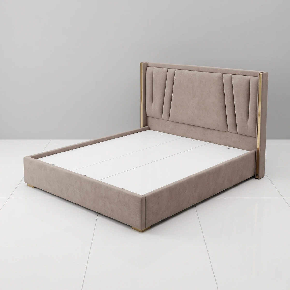 Giường bọc nệm da 1m6x2m, 1m8x2m