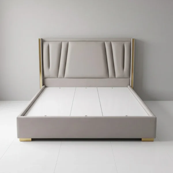 Giường bọc nệm da 1m6x2m, 1m8x2m