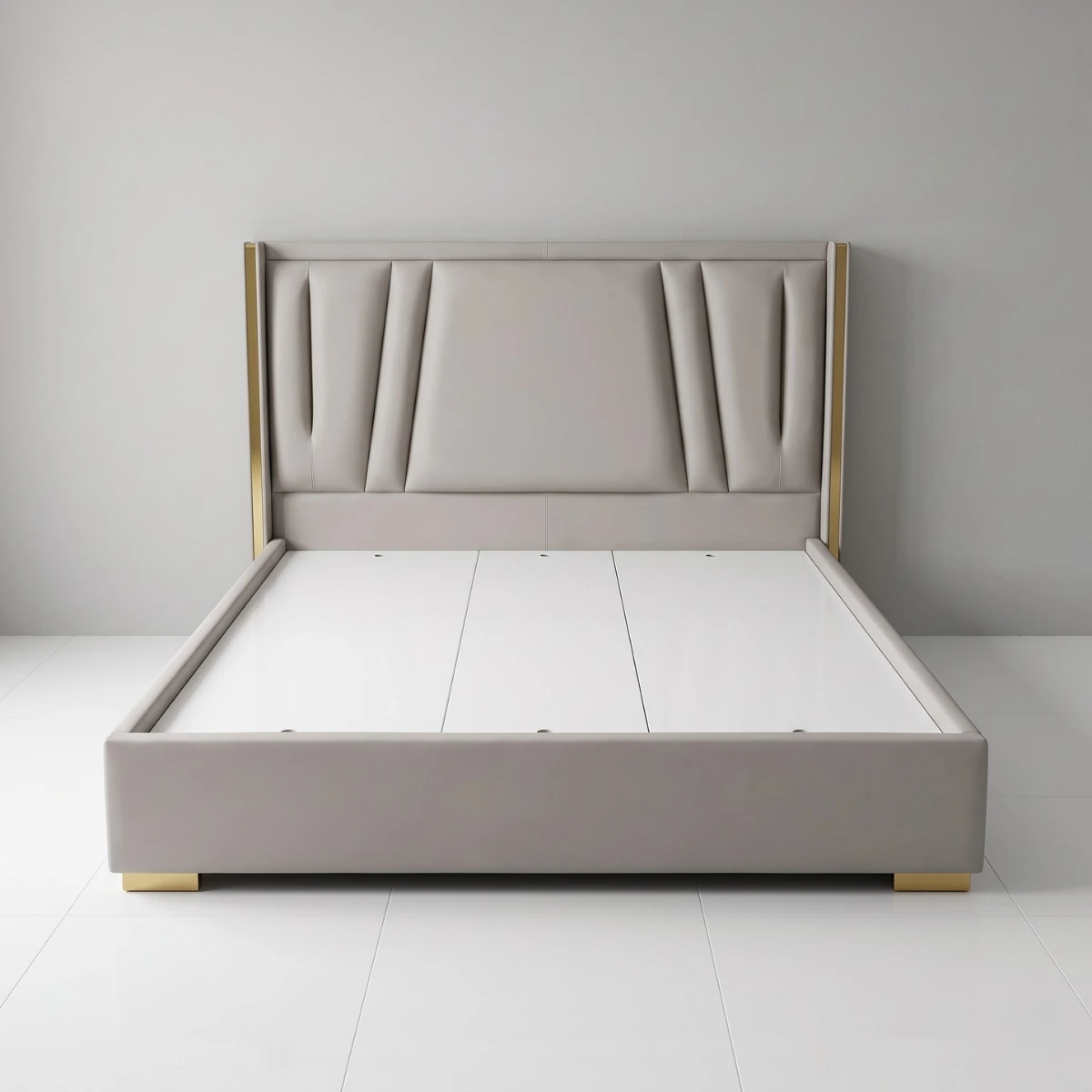 Giường bọc nệm da 1m6x2m, 1m8x2m