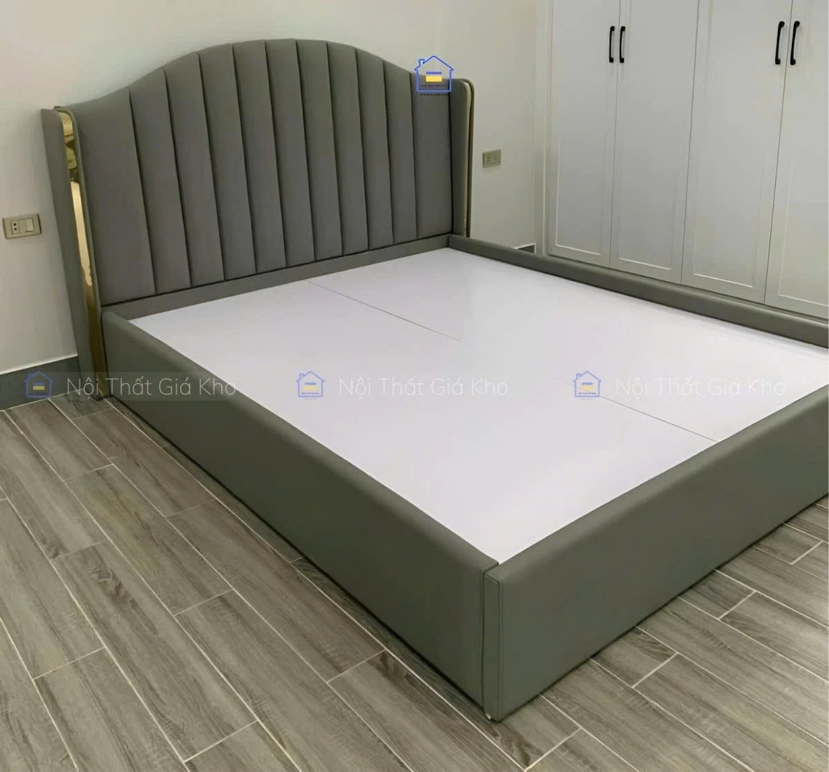 Giường Bọc Nệm Da Adora Sang Trọng GK07