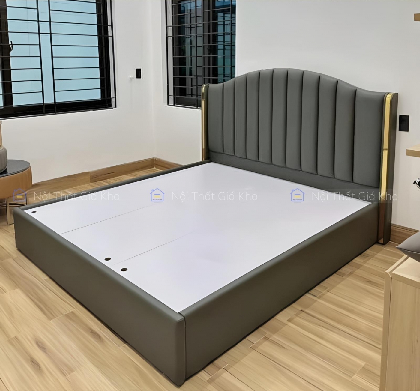 Giường Bọc Nệm Da Adora Sang Trọng GK07