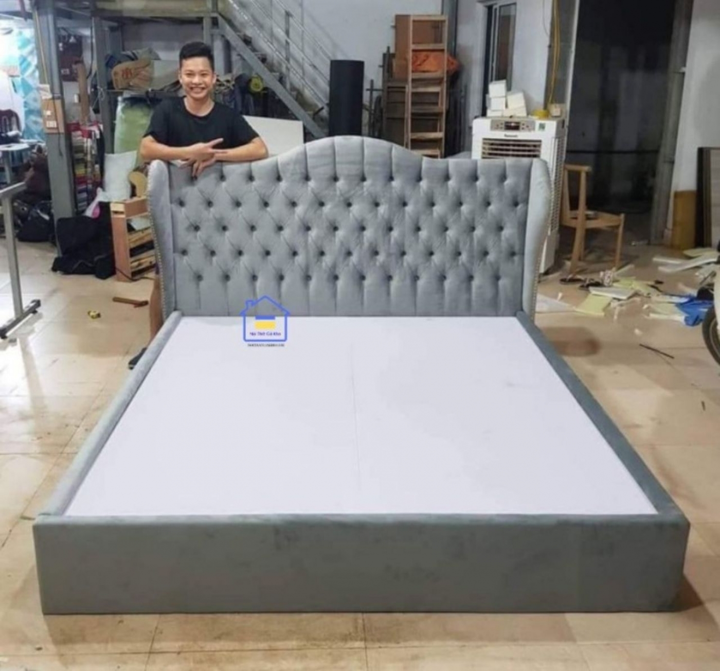 Giường bọc nệm GK01