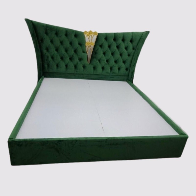 Giường bọc nệm hoa mai 1m6 1m8 giá rẻ