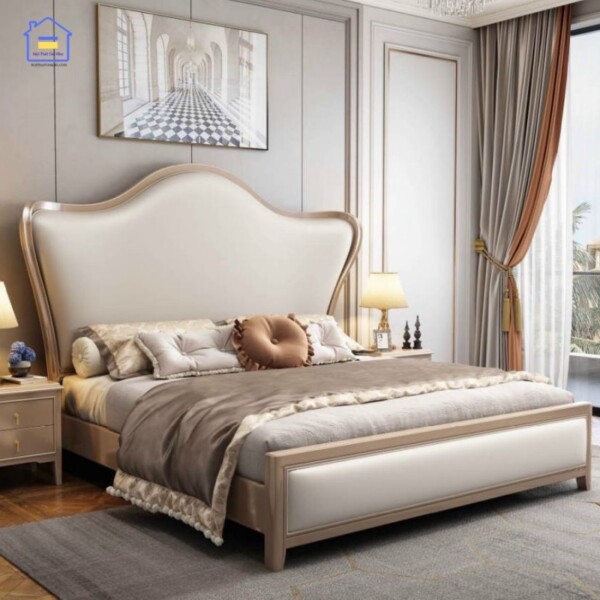 Giường bọc nệm hoàng gia GN03