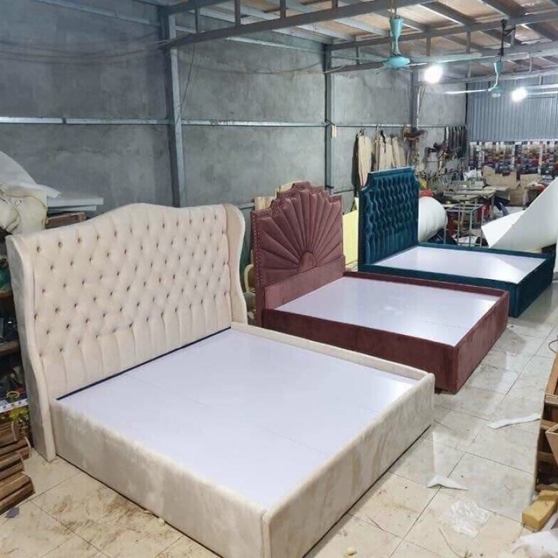 Giường bọc nệm nhập khẩu