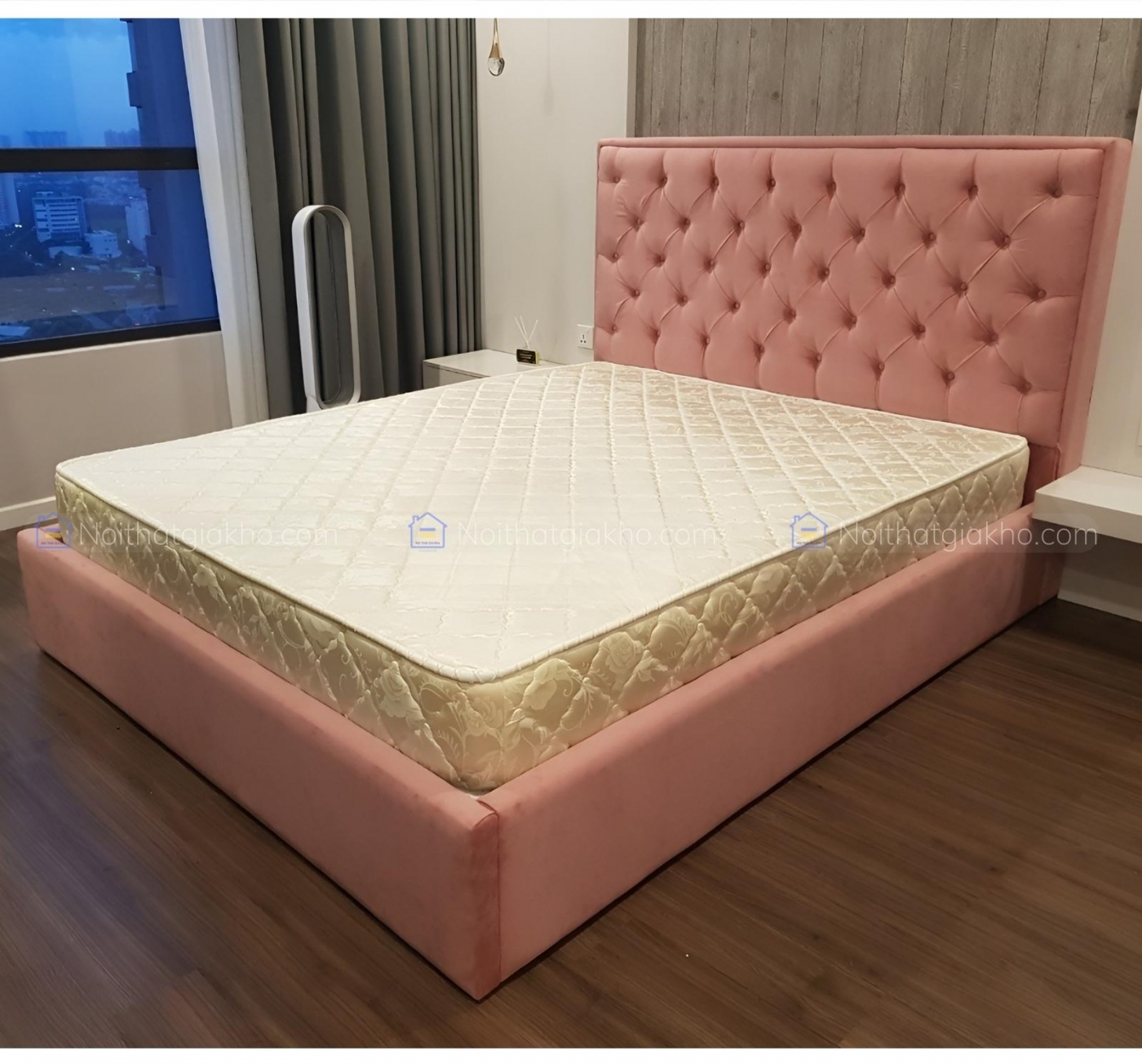 Giường bọc nệm giá rẻ 1m6