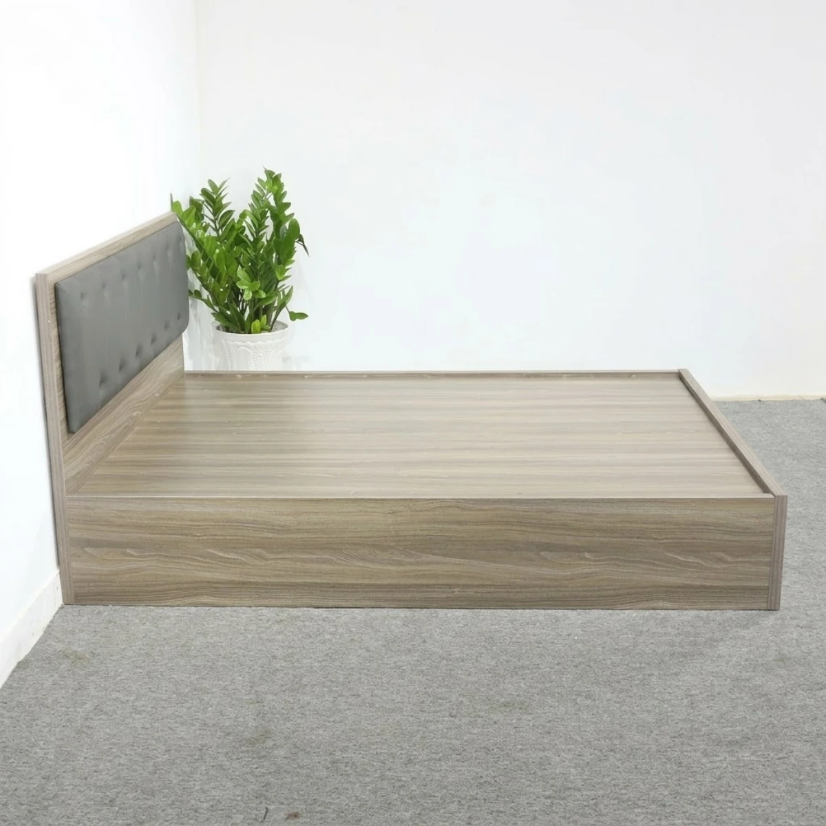 Giường gỗ MDF bọc nệm