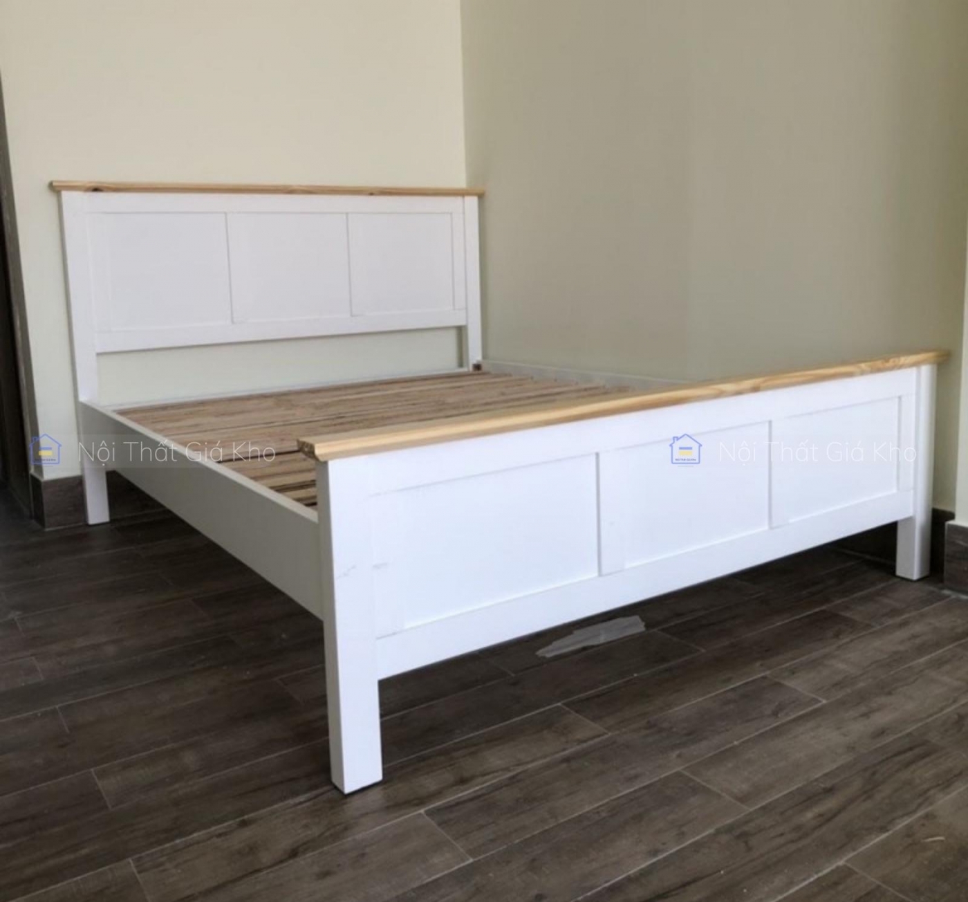 Giường gỗ thông giá rẻ