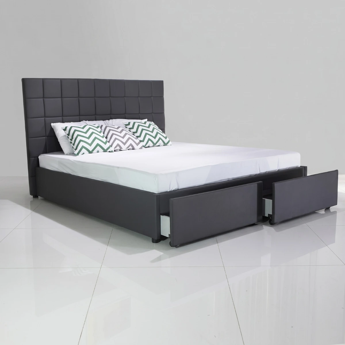 Giường ngủ bọc da Adora TL11 2 hộc kéo