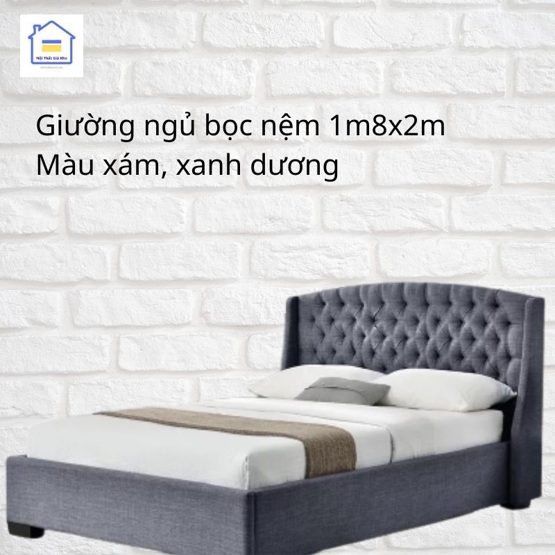 Giường ngủ bọc nệm 1m8x2m