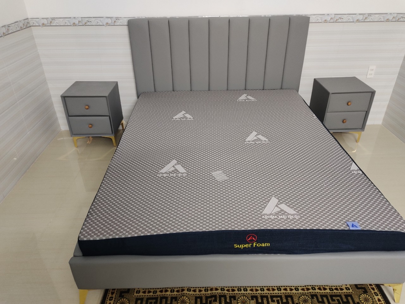 Giường ngủ bọc nệm da đẹp hiện đại giá rẻ
