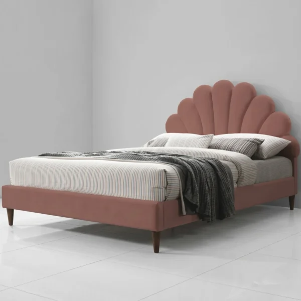 Giường ngủ bọc nệm vỏ sò giá rẻ