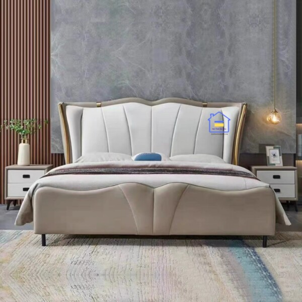 Giường ngủ nhập khẩu bọc da sang trọng GN05