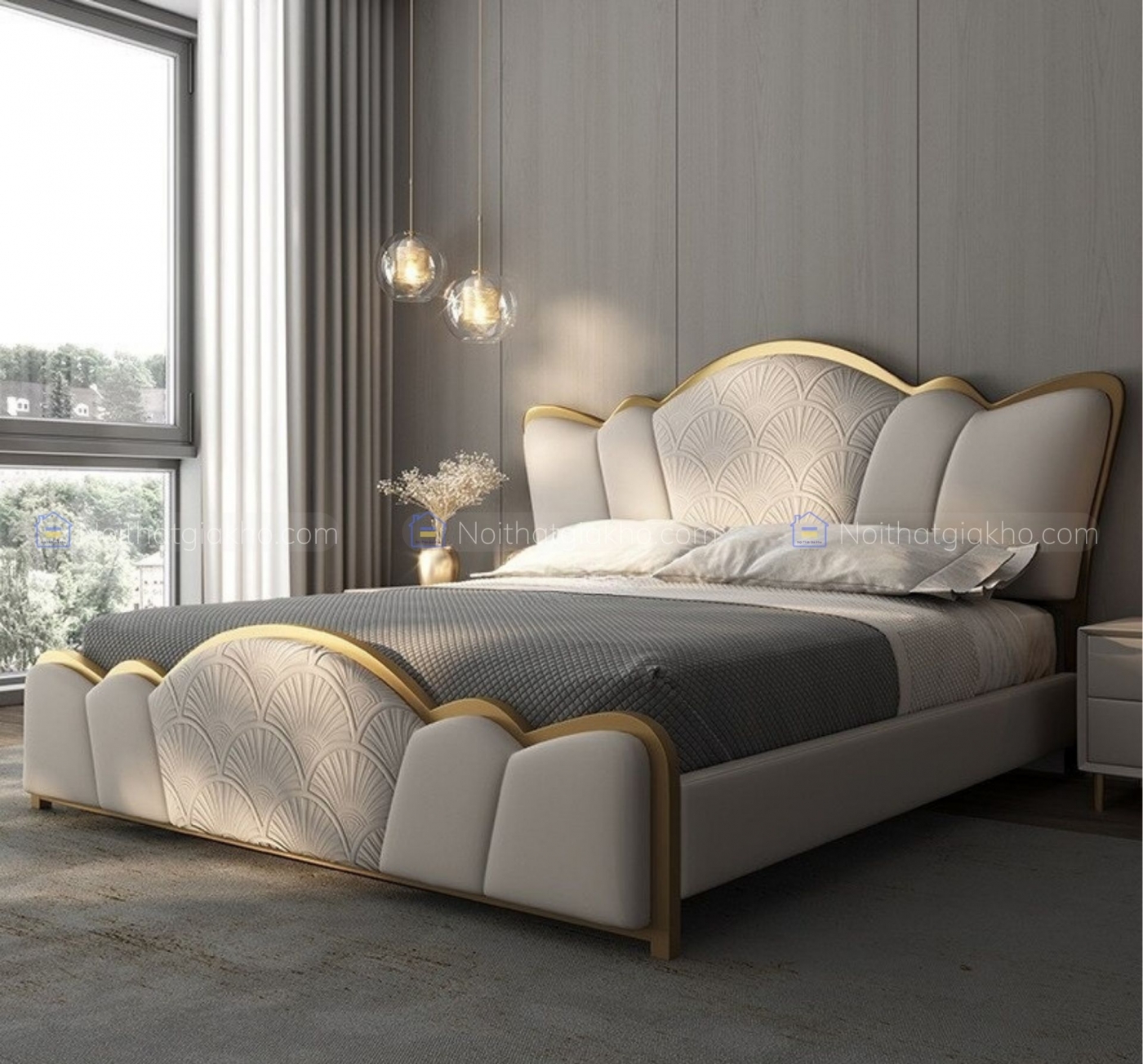 Giường ngủ nhập khẩu đẹp GN20