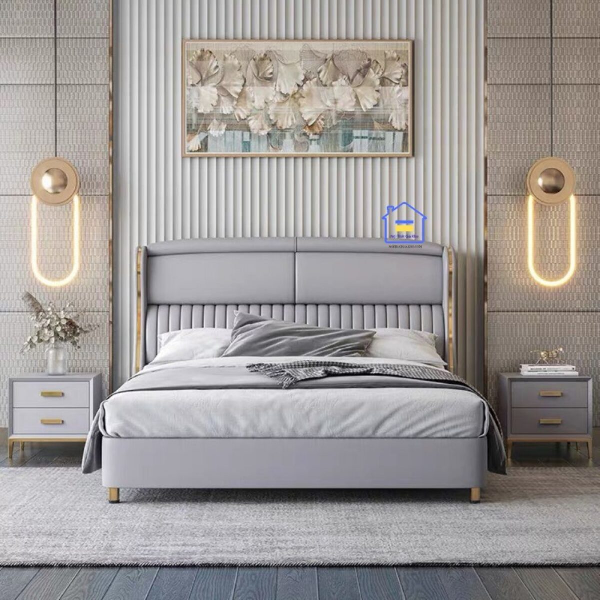 Giường nhập khẩu 1m8x2m đẹp hiện đại GN16