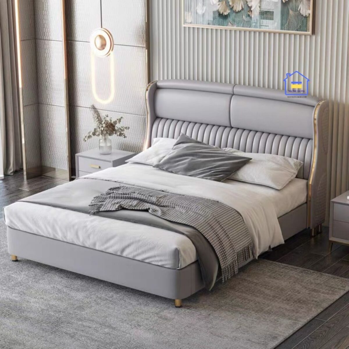 Giường nhập khẩu 1m8x2m đẹp hiện đại GN16
