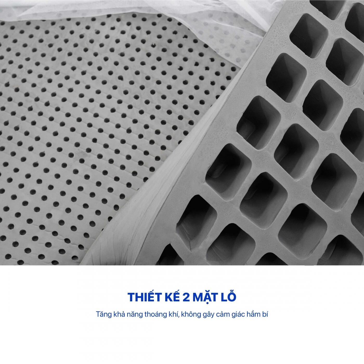 Nệm Cao Su Hoạt Tính Aroma Grey