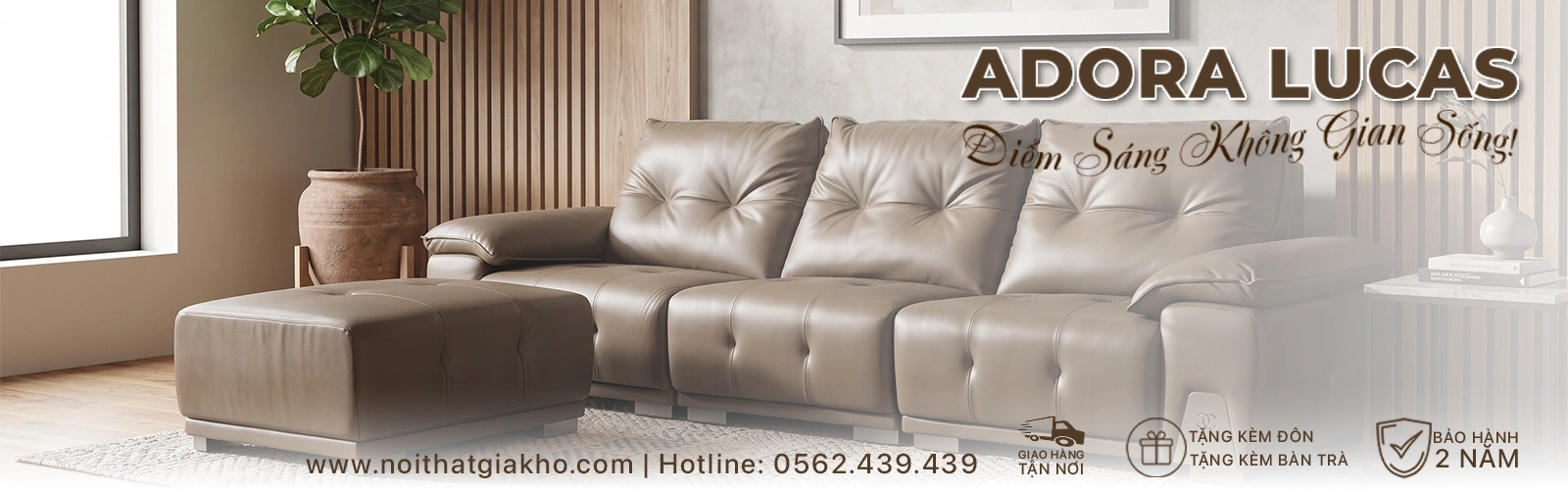 Sofa băng Adora Lucas