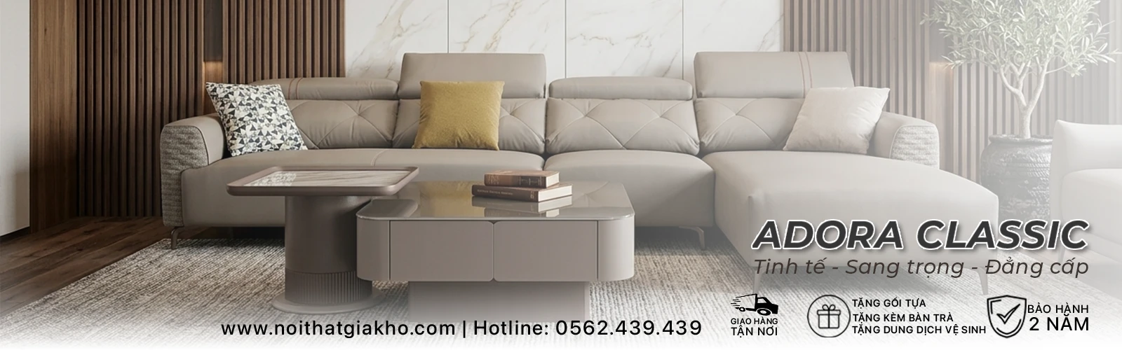 Sofa góc L Adora Classic