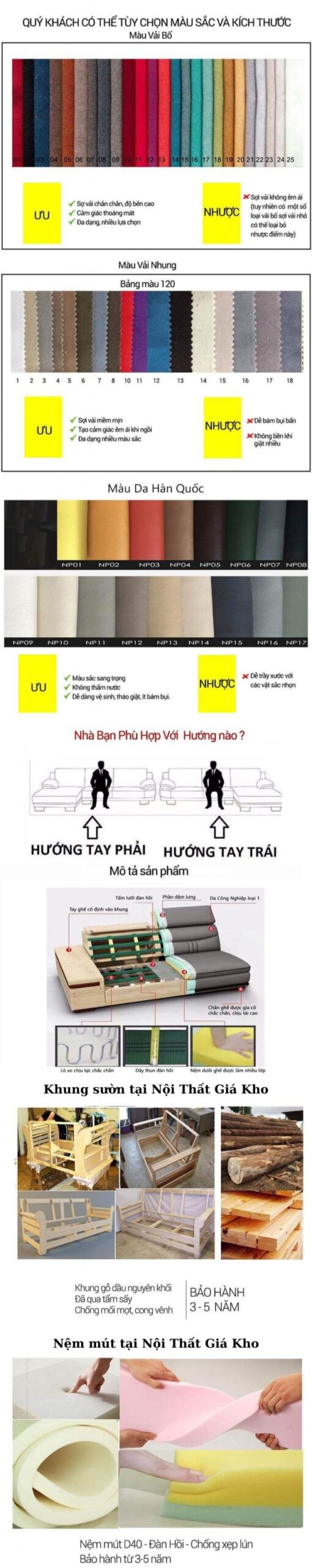 Sofa phòng khách nhập khẩu