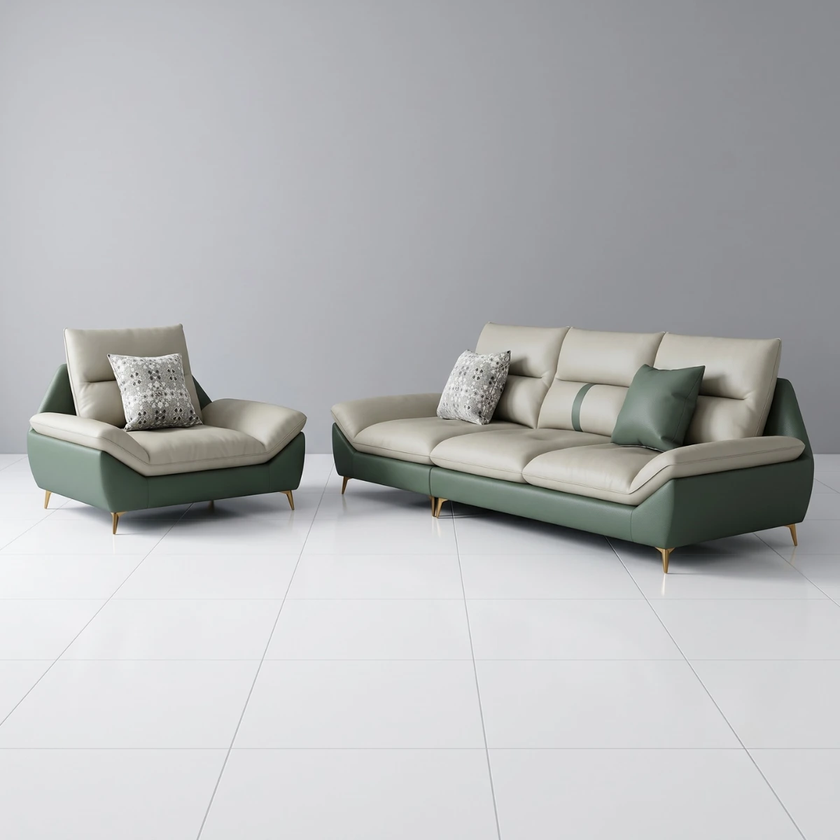 Sofa băng 3 chỗ bọc da Adora GK24