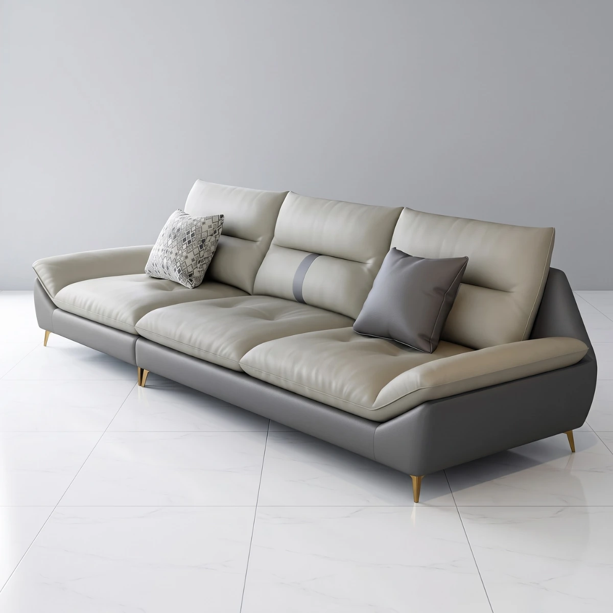 Sofa băng 3 chỗ bọc da Adora GK24
