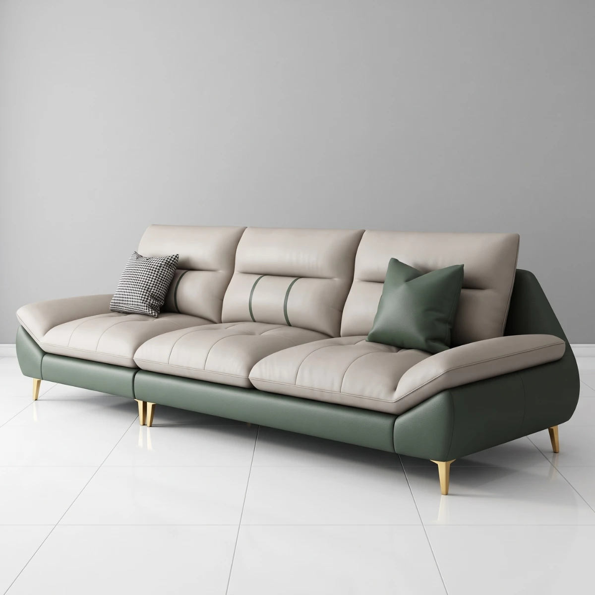 Sofa băng 3 chỗ bọc da Adora GK24