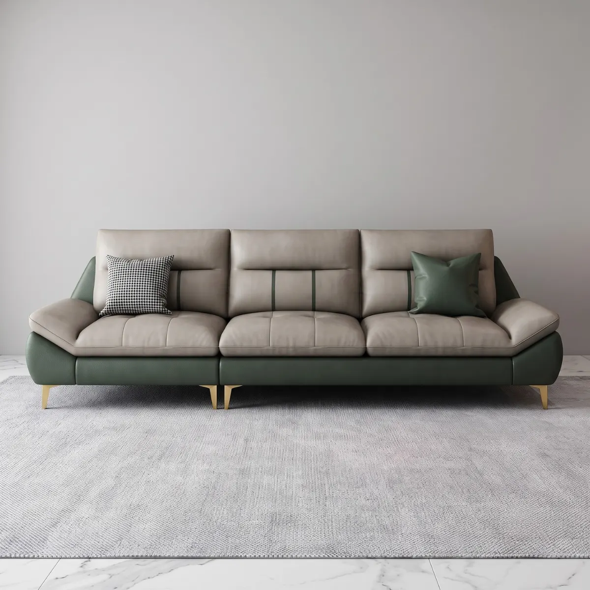 Sofa băng 3 chỗ bọc da Adora GK24