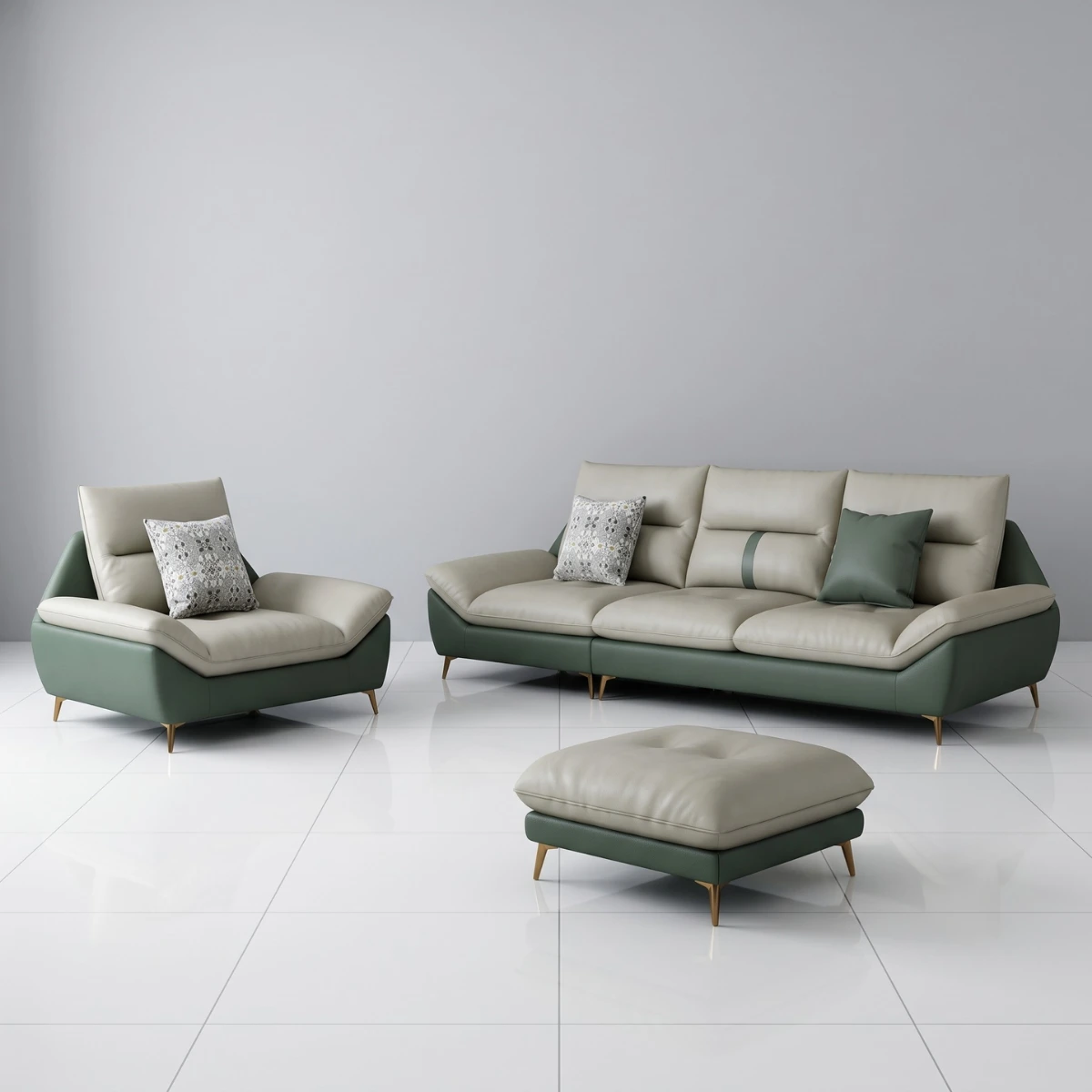 Sofa băng 3 chỗ bọc da Adora GK24