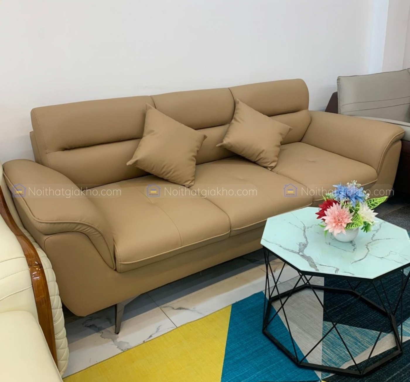 Sofa băng da 2m2 đẹp hiện đại
