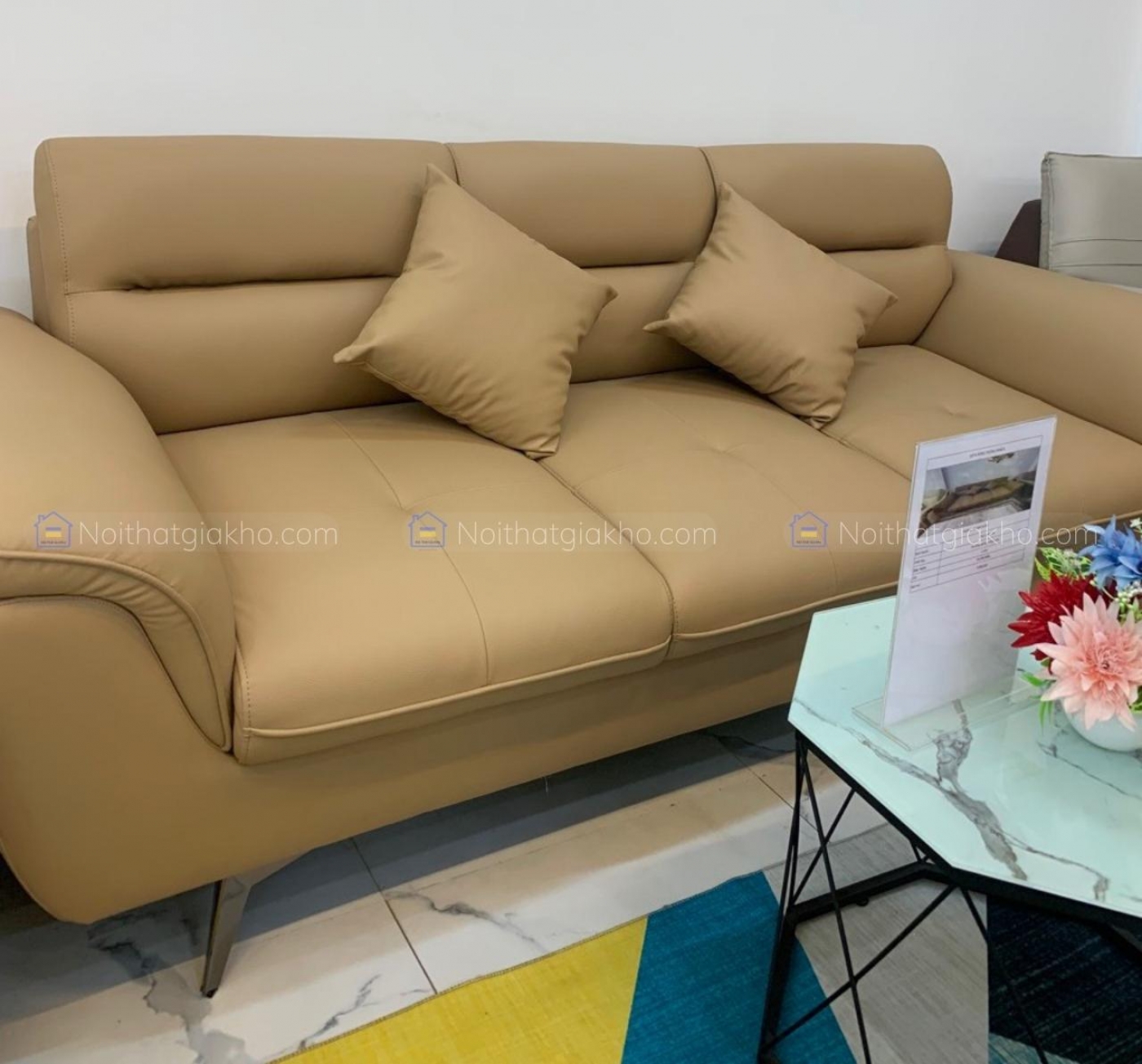 Sofa băng da 2m2 đẹp hiện đại