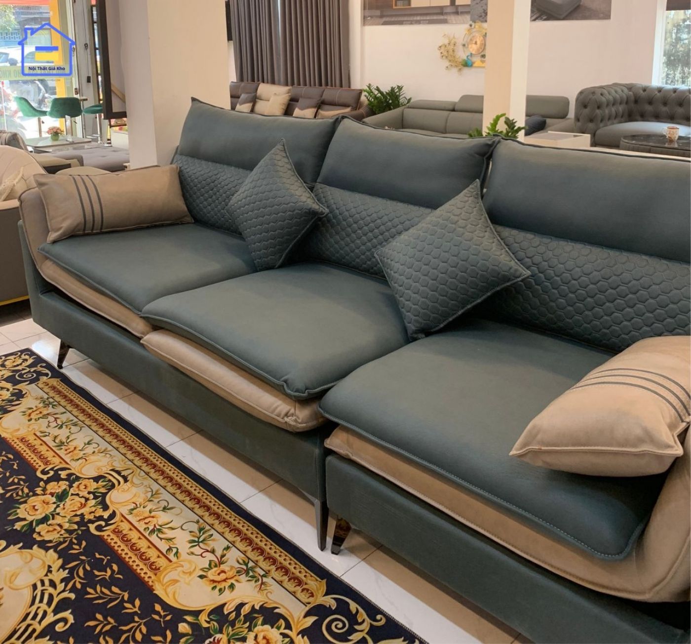 Sofa băng vải giả da NTVT005