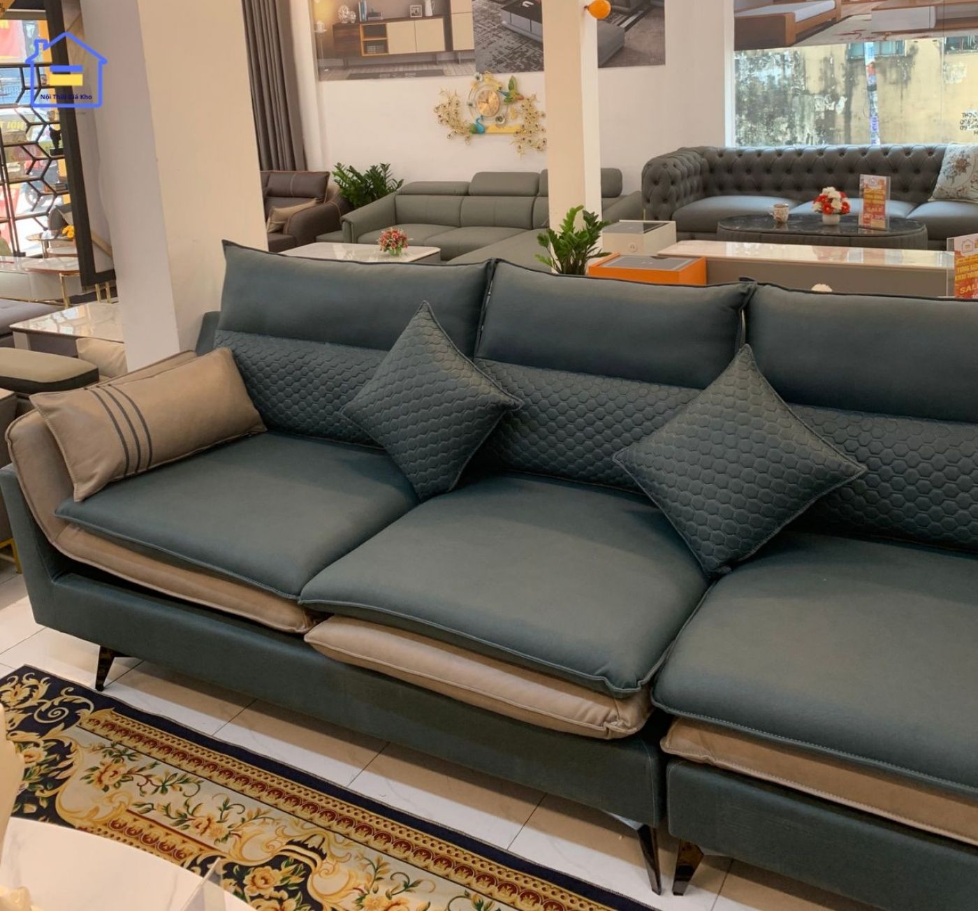 Sofa băng vải giả da NTVT005
