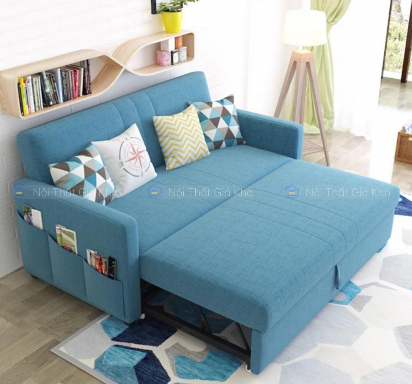 Ghế sofa bed vải 1m8
