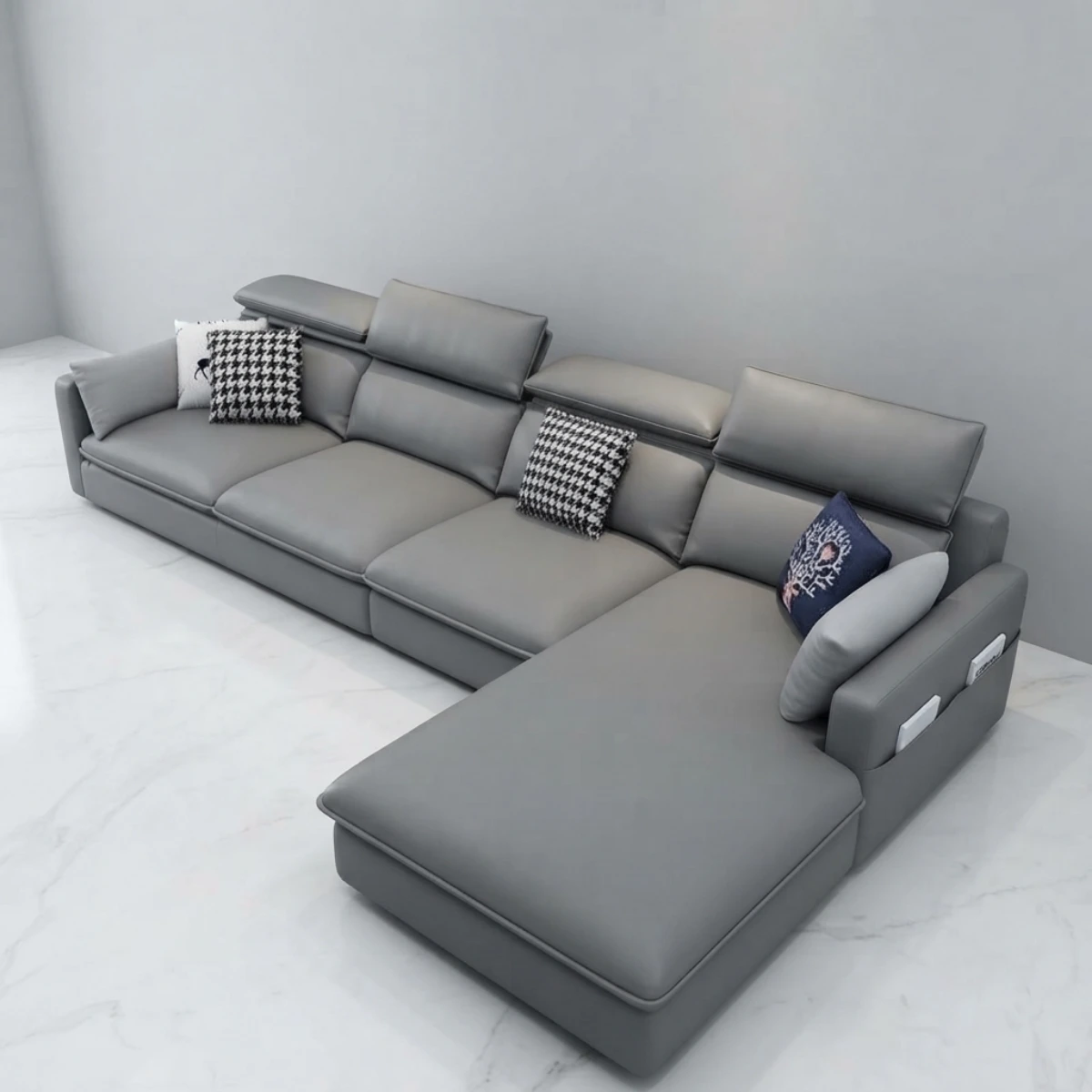 Sofa chữ L da cao cấp GK25