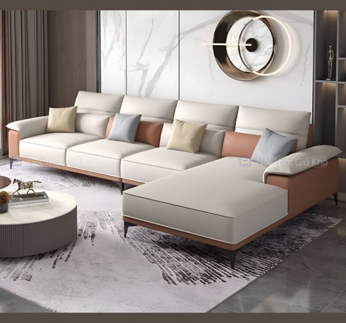 Sofa chữ L nhỏ gọn Adora