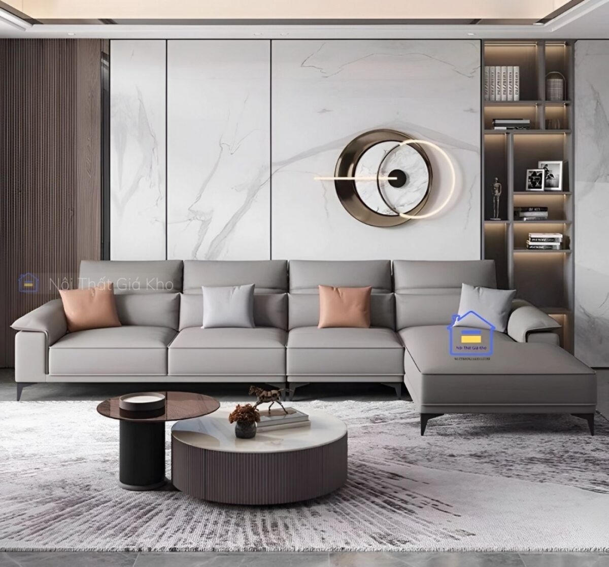 Sofa chữ L nhỏ gọn Adora