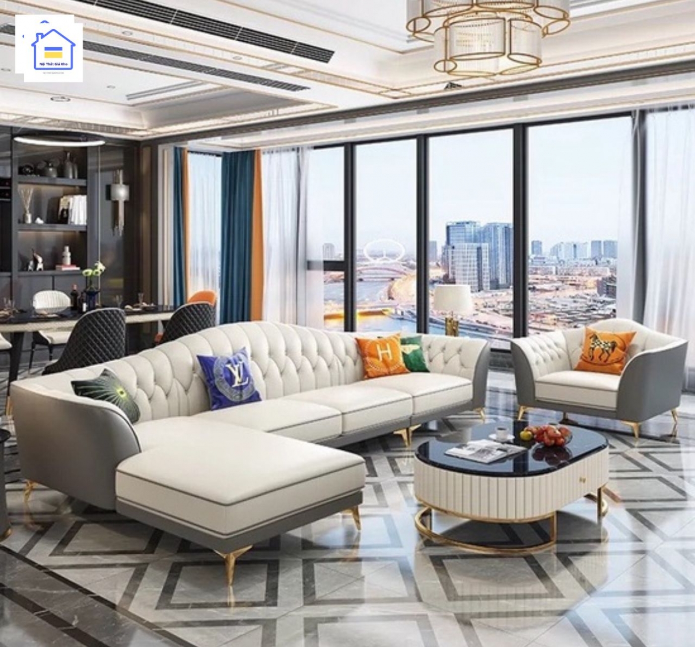 Sofa cổ điển chữ L Adora SC13