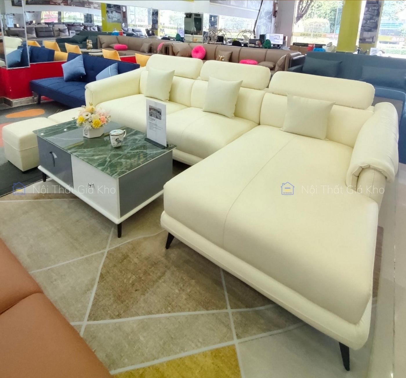 Sofa da góc L GL20