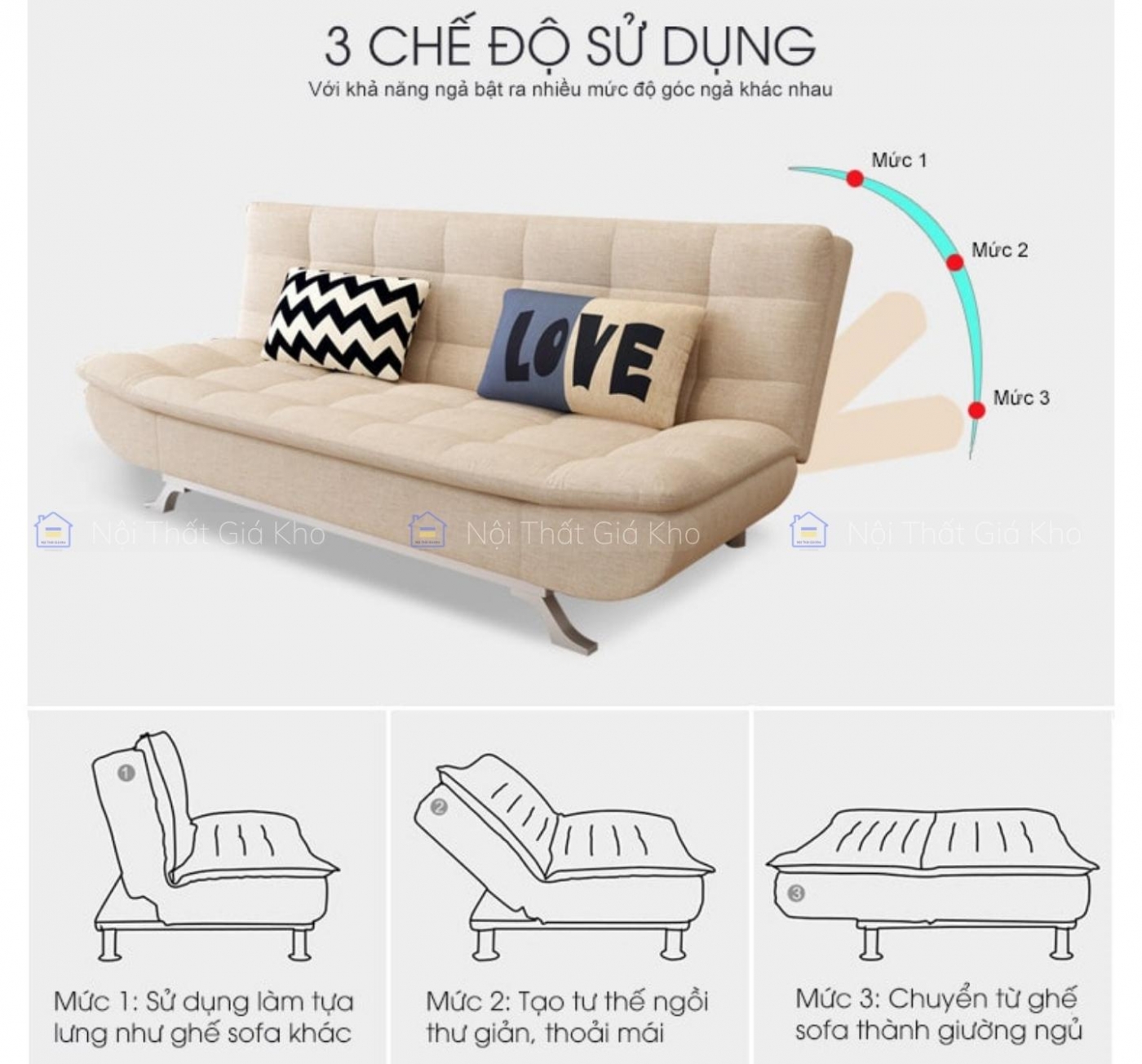 Sofa giường gấp thông minh SFGTM04