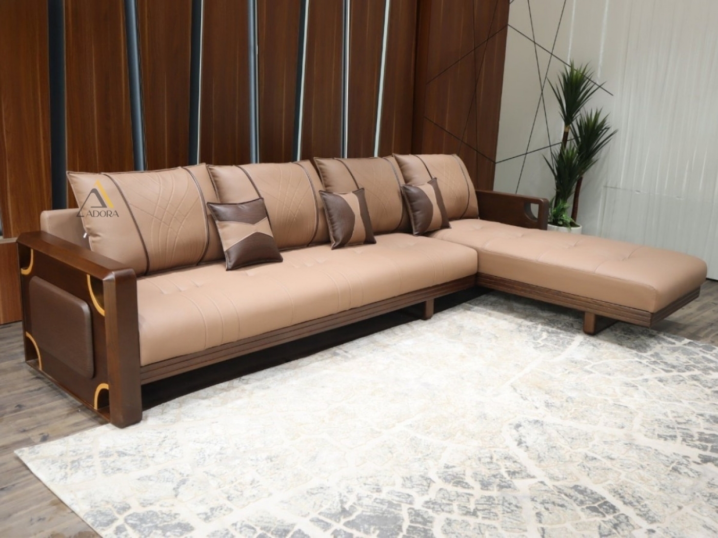 Sofa gỗ góc L Adora VT885