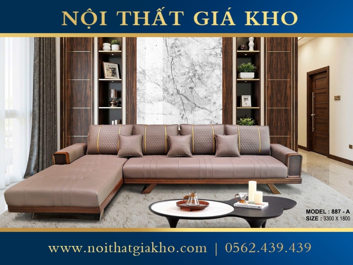 Sofa gỗ góc L Adora VT887