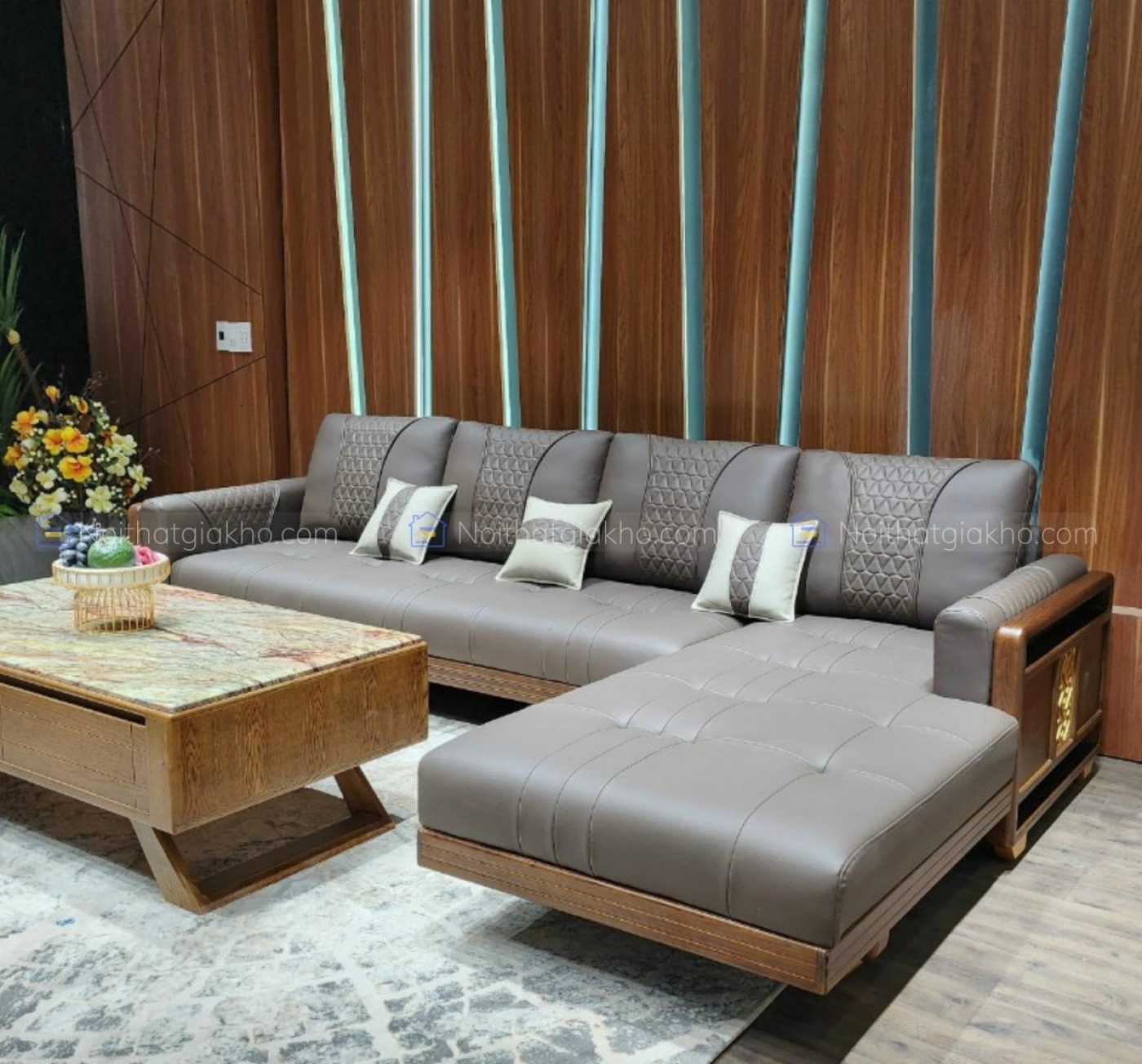 Sofa gỗ góc L Adora VT883