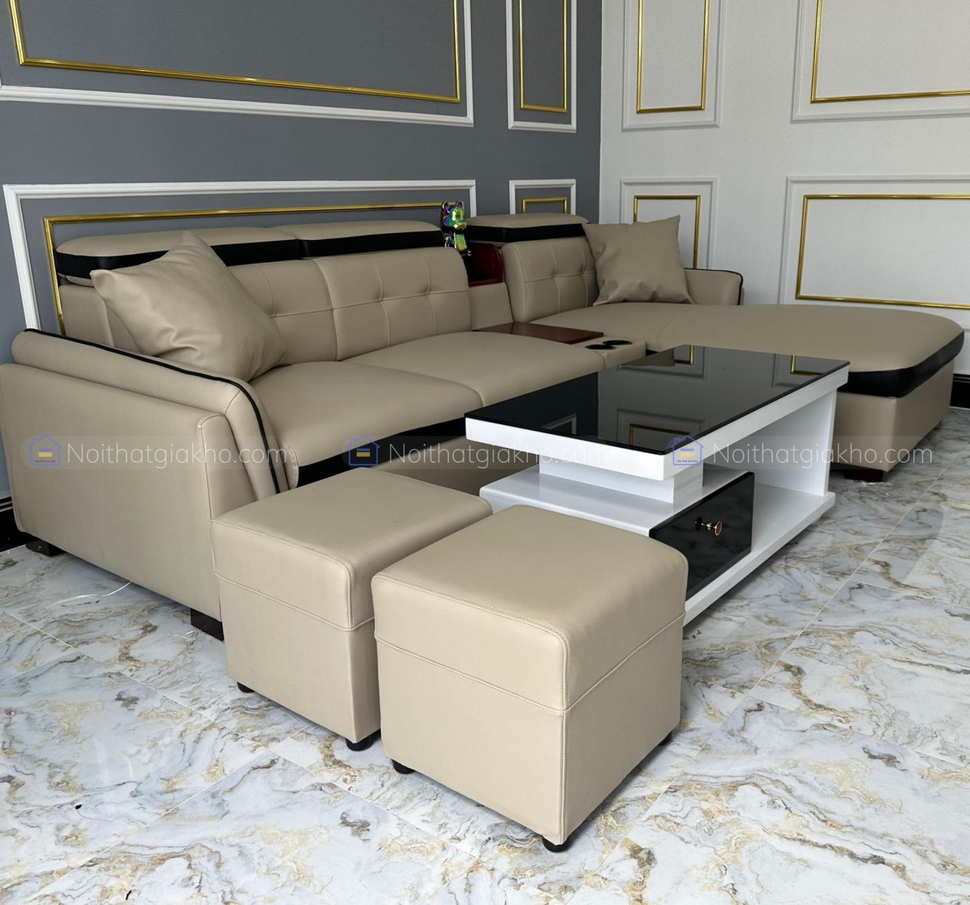 Sofa góc chữ L giá rẻ, sofa phòng khách