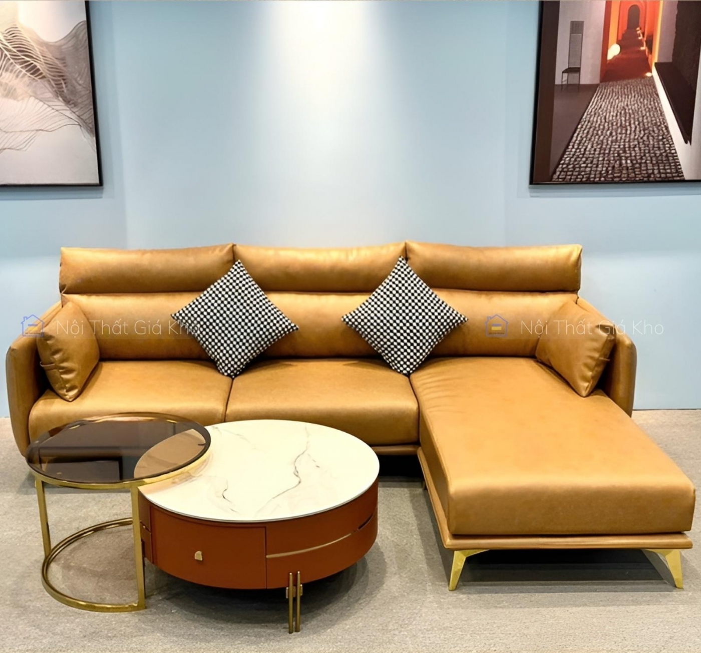 Sofa góc L 2m5x1m7 nhỏ gọn