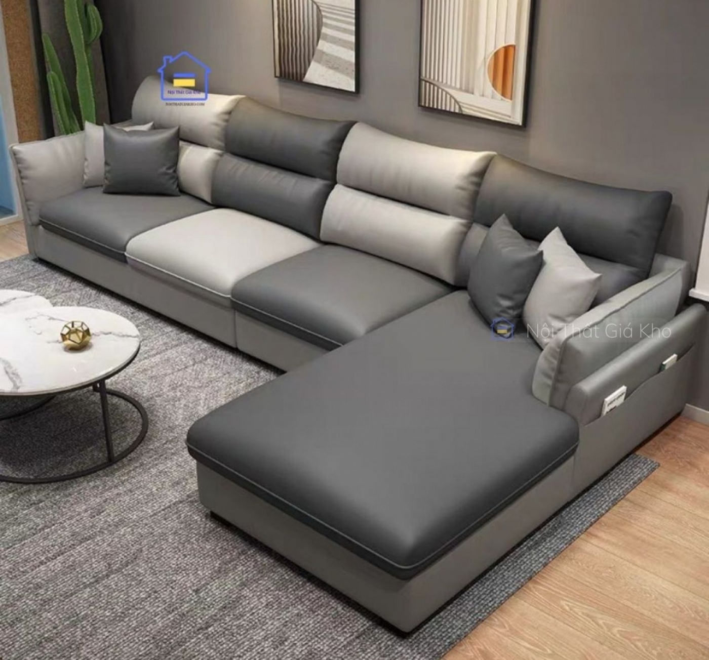 Sofa góc L Adora cao cấp GL29